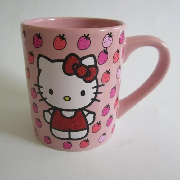 Hello Kitty Strawberry Pink Mug Cup - Picture 3 of 5